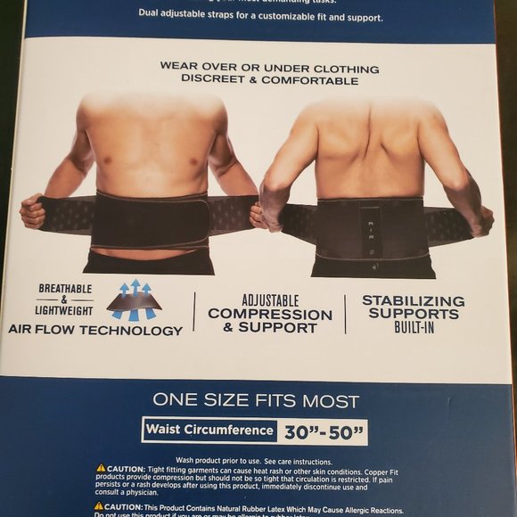NWT Copper Fit Elite Back Support One Size Fits All - Picture 4 of 4